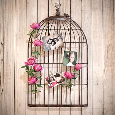 Decorative cage with photos