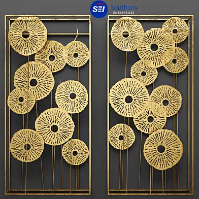 Southern Enterprises Aura Abstract Wall Sculpture, picture, art, wall decor, luxury, gold, metallic, panels, luxury