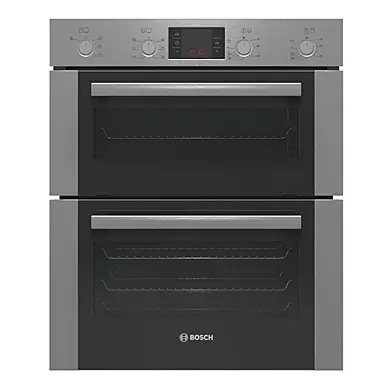 Bosch Serie 4 HBN43B250B double oven from polished steel