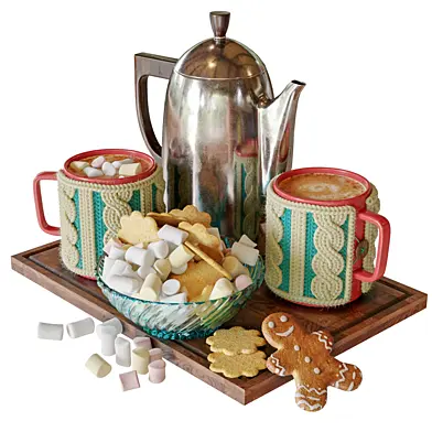 Warm mug with cocoa