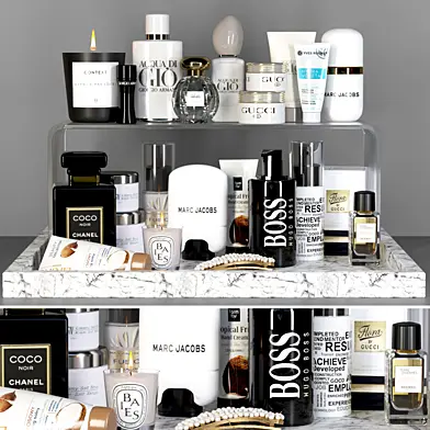 A set of cosmetics for beauty salons and a dressing table. Make up