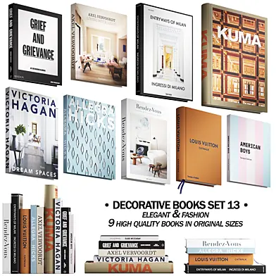 091 Decorative books set 13 Elegant and Fashion 01