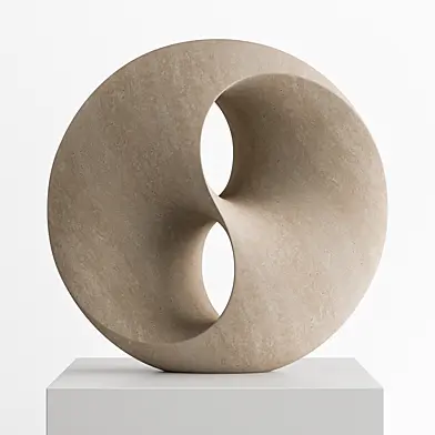 Abstract sculpture. Mobius strip. trifoil knot