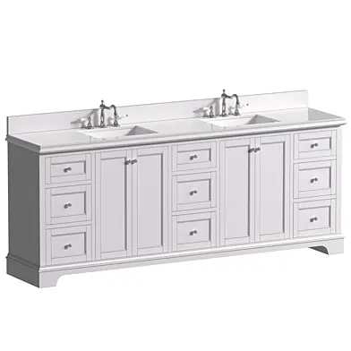 Bathroom Cabinet with a washbasin in a classic style. Bathroom furniture.Bathroom Sink Vanity