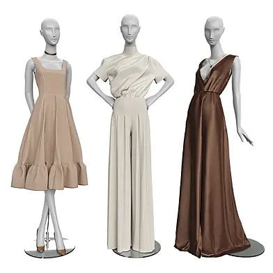 Women's clothing on mannequins