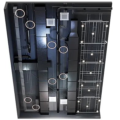 Ceiling with ventilation system