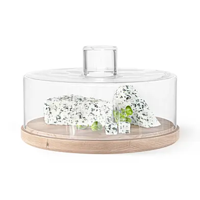 LSA International Lotta Cheese/Pastries Dome with cheese and basil