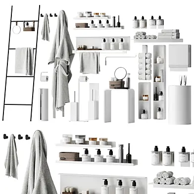 Set of bathroom accessories and decor 2