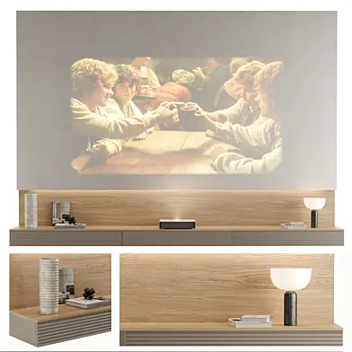 TV wall with laser projector