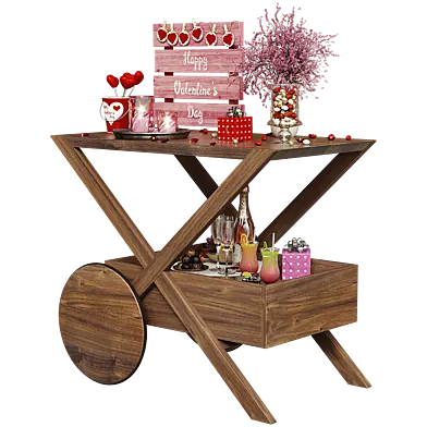 Valentine's decorative trolley