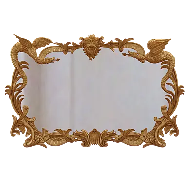 Palm Leaf Carving Giltwood Mirror Late 18th Early 19th Century