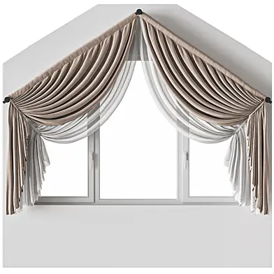 Beveled attic curtains 13