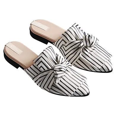 Silk Bow Mules Shoes