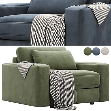 Kipton Wide Arm Nubuck Leather Sofa 140 By Arhaus