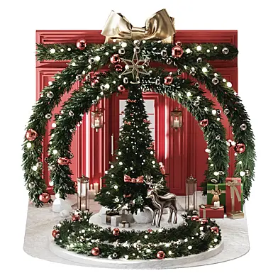 Festive entrance decoration