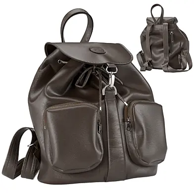 Leather backpack (PBR model)