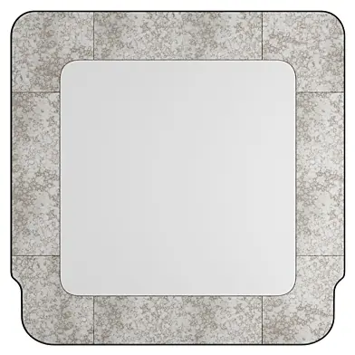 Mirror with antique glass edges, Oris, La Redoute