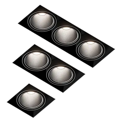 Modular Lighting Instruments Mini-Multiple Smart Frontring Flat recessed lighting