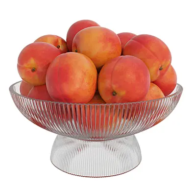 Nectarine ripple glass bowl