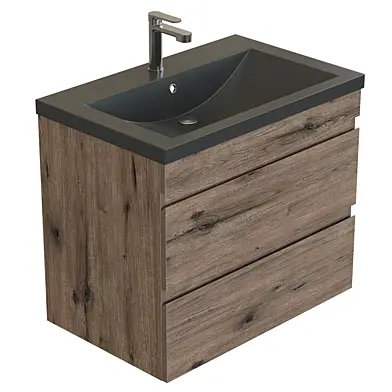 OM Tumba Nota New Oak Wellington Tobacco Cabinet with Florentina Anita Anthracite Sink