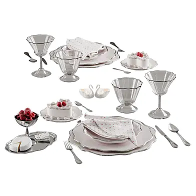 Table setting for two