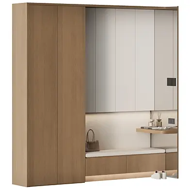 Corner hallway furniture with mirror jt 2244