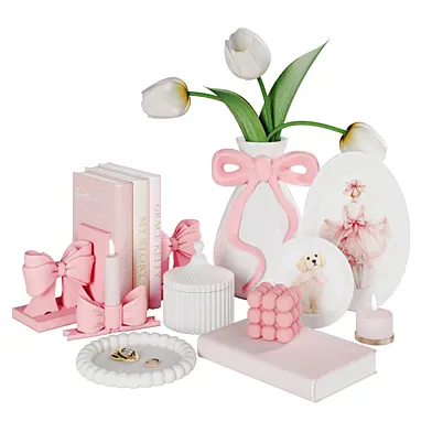 Decorative set with bows
