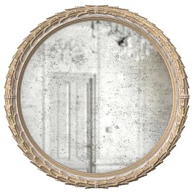 roberto giovannini Round mirror with laurel leaves
