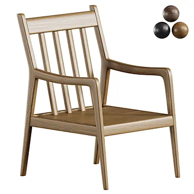 Oak Solid Wood Soft Padded Study Chair
