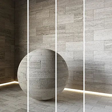 Seamless stone masonry material 34