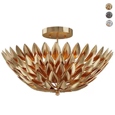 Olive Leaf Semi-Flush Ceiling Light