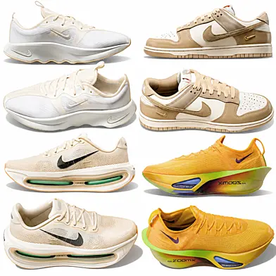 Decorative modern set of sports decor shoes sneakers for running NIKE AIR ZOOM. Collection 185.