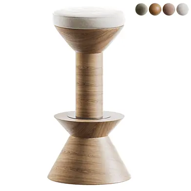 Lennie Barstool Velvet Mustard