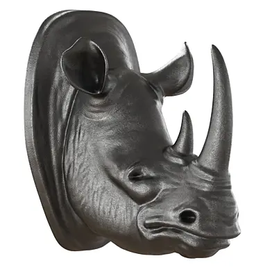 Rhinoceros head wall decor
