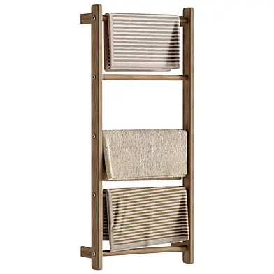 Wooden Towel Rack with Towels 15