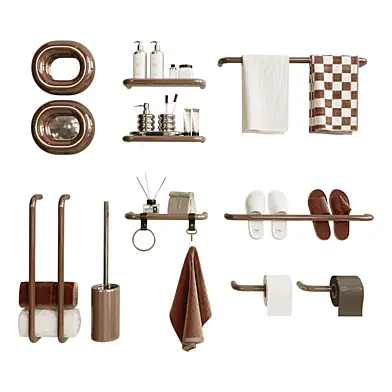 Accessories for the bathroom from Moooza_room _3_ brown color style
