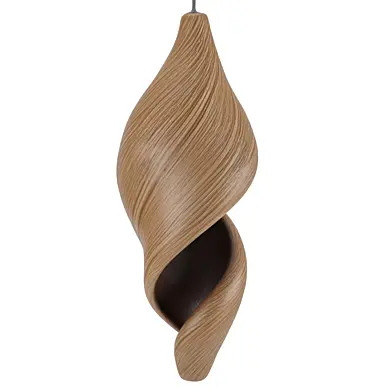 Twisted Wood Pendant Light