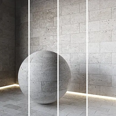 Seamless stone masonry material 38