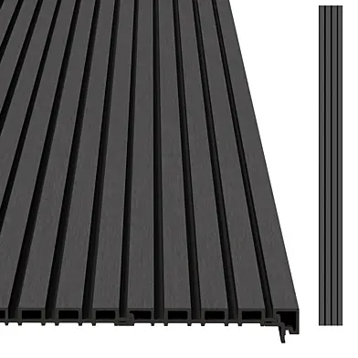 OM Facade slatted panel EasyDecking "Wood-IX" Sanded | Black