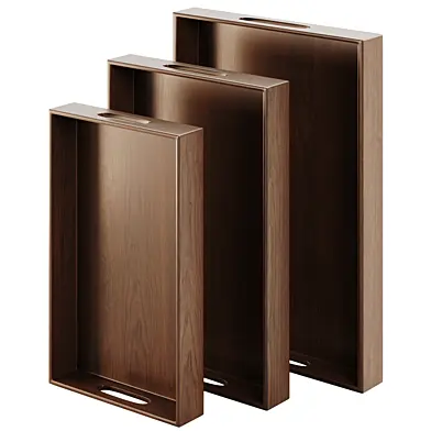 Wooden storage tray