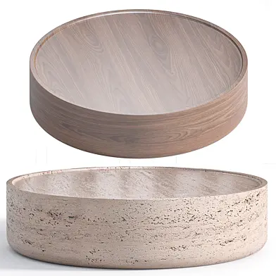 Zariah travertine coffee table