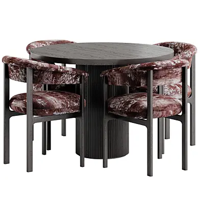 Elyne Chair by Minotti and Mon round dining table