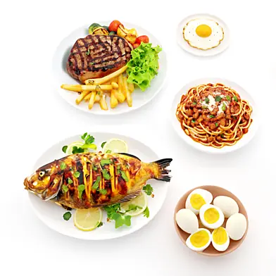 Delicious cooked food