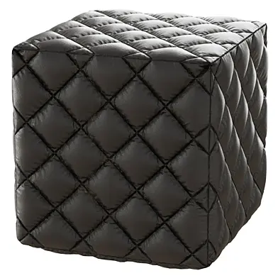 Black square pouf