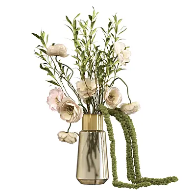 Olive bouquet with delicate flowers