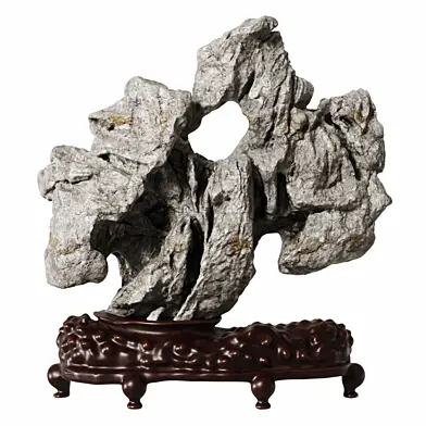 Chinese Scholar Stone Taihu Stone Ornament 07