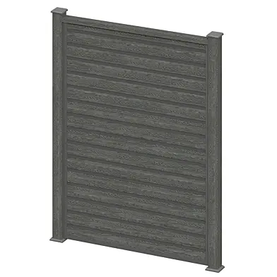 OM EasyDecking "Wood-X" Fence Panel | Gray