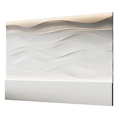 117 Decorative plaster 3D panel 74 Bas-relief headboard "Waves"