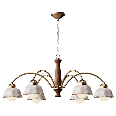 Swedish modern gold chandelier