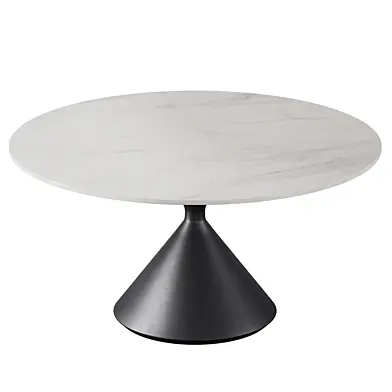 Coffee table Sanremo (90), white ceramic, iModern